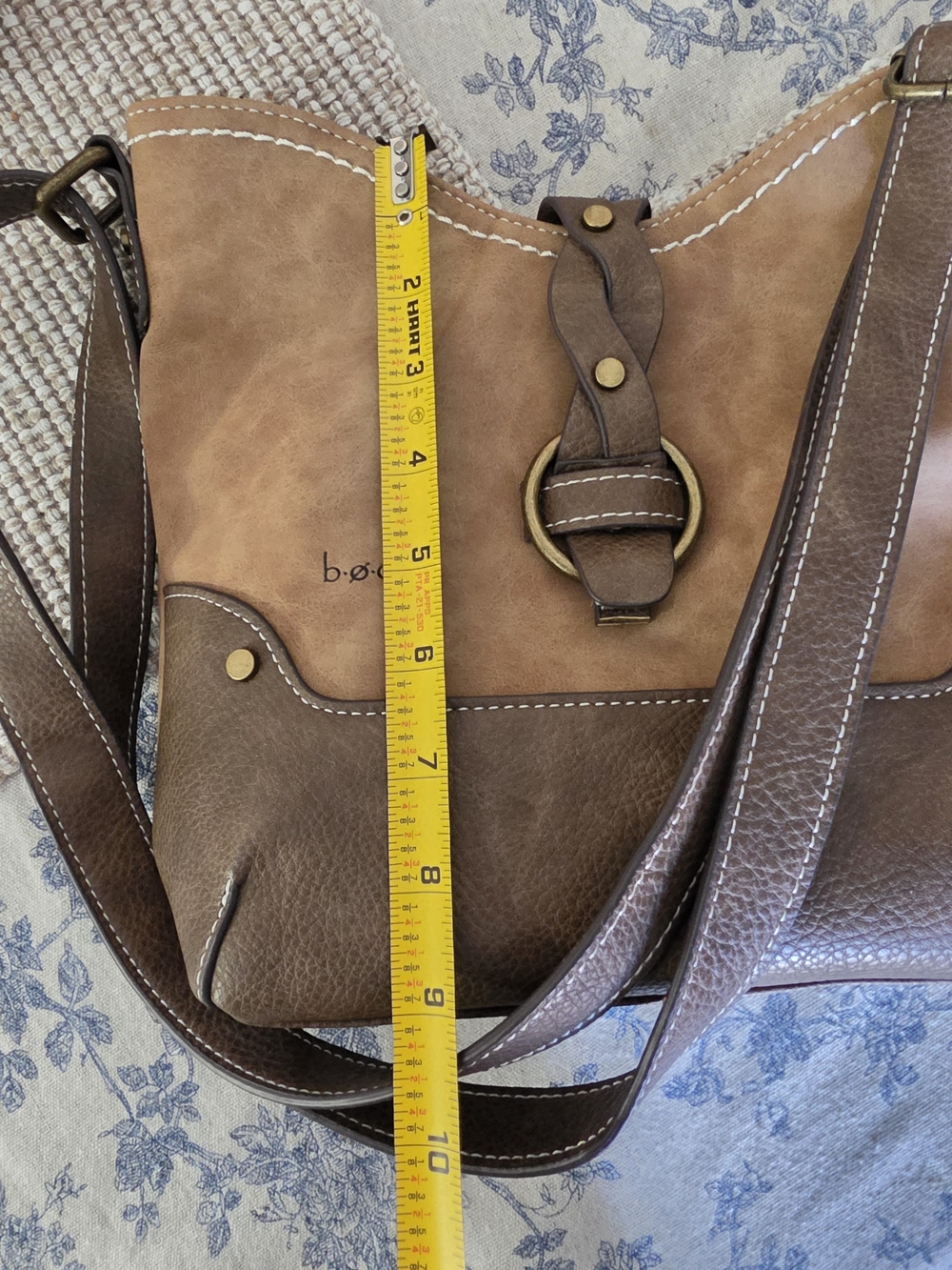 b.o.c Two-Tone Brown Leather Shoulder Bag - Picture 6 of 6